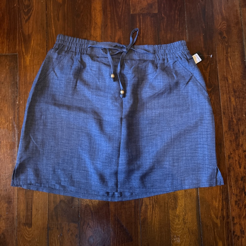 NWT SOHO Apparel Jean Look Light Material Lined Skorts - Size M